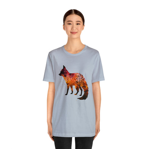 Autumn Fox Silhouette - Short Sleeve Tee